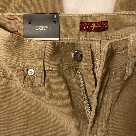 NWT 7 for all Mankind boys 12 Slim Straight Leg tan corduroy pant - Picture 6 of 6